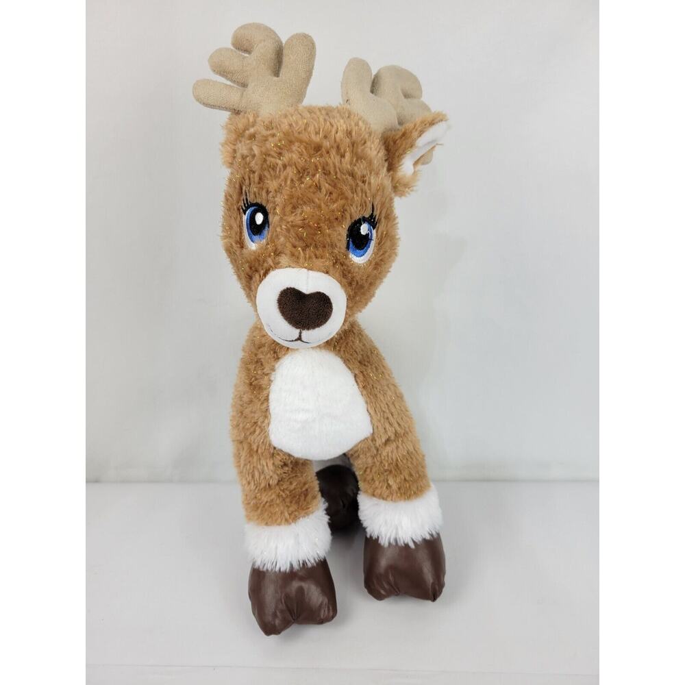 BABW Build A Bear Rudolph The Red Nosed Reindeer - Vixen Brown Sparkly Reindeer - Picture 3 of 6